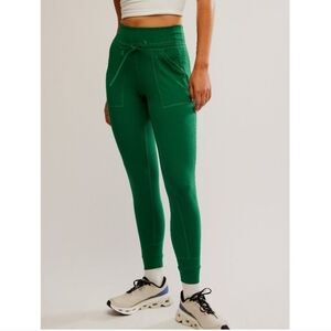 New Free People Movement‎ Solid Better Jogger In Heritage Green